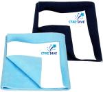TRENDY LOOKS BABY DRYSHEET FOR 0-6 MONTHS BABY (SKYBLUE_NAVY_50-70)