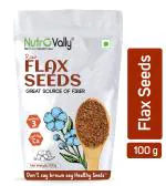 NutroVally Raw Flax Seeds 100g | Rich In Omega-3 & Protein Rich | Prebiotic Hair Growth | Flax Seeds | Alsi Seeds | Flax Seeds For Eating 100gm