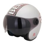 Sage Square ISI Marked Guardian Cruiser Open face Helmet for Royal Enfield (Silver Matte)