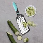 SIGNAMIO Cheese Grater - Cheese, Ginger, Garlic, Vegetables, Fruits - Protective Cover - ( Blue)