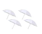 Won Black Plastic Studio One Pair White Reflector Umbrella (Pack Of 4)