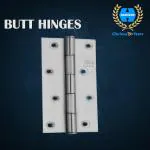 Harrison Hinges 3 Inch 12 Gauge Stainless Steel Door Butt Hinges 0841 - Smooth Movement Hinge for Door - Pack of 2