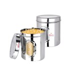 Ebun Stainless Steel See Through Containers 3 Kgs Capacity Pack of 2