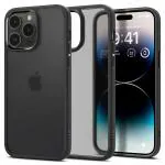 SPIGEN Frost Black Thermoplastic Polyurethane Ultra Hybrid Back Cover Case Compatible With Iphone 14 Pro TPU