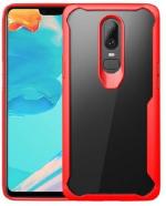 Rugraj Back Cover for OnePlus 6 (Red, Grip Case)
