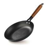 Bergner Odin 24 cm Cast Iron Frypan, Pre-Seasoned, For Searing/Browning/Caramelizing/Frying/Sauteing/Serve, Enamel Finish, Rust Proof & Lightweight, Metal Spatula Safe, Induction & Gas Stove Ready