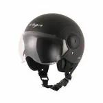 Vega Atom Open Face Motorbike Helmet Dull Black -M