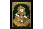 SAF Black & Yellow Maa Annapoorna Religious Premium Wall Art 11 inch x 14 inch Wall Painting SANFK33248