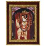 VS Creations Lord Mehndipur Balaji Photo Frame with American Diamond work, 7 X 9 Inch, Brown Gold