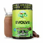 PLIX EVOLVE Performance Plant Protein Powder For Muscle Gain And Recovery | Chocolate Flavour 1Kg Pack | Vegan Protein Drink With B12 Vitamin | Helps