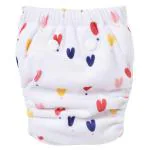 Haus & Kinder BigLuv White Newborn washable resusable baby Cloth Diaper with trifold Cotton insert