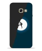 Bhaicover Samsung Galaxy A5 2017 Poly Carbonate 3D Printed White Moon Silhouette Mobile Phone Back Cover Case