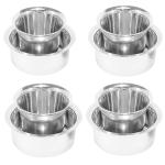 THANIGAIVEL Stainless Steel Dabara Set (4) | Tea Dabara Set | South Indian Coffee Glass Tumbler Set of 4 | Serving Drinkware | Stainless Steel Dabara 4 Tumbler Set