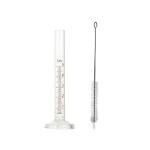 ABGIL Borosilicate Glass Measuring Cylinder Graduated 5ml With Compatible Cleaning Brush