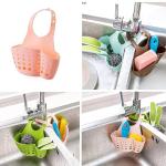 MAPPERZ Kitchen Bathroom Sink Soap Hanging Holder Sponge Water Draining Hanging Plastic Holder Organizer for Faucet Sink Kitchen Sink Soap Hanging Holder- (Multicolor)(Pack of 2)