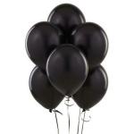 WoW Party Studio Birthday Party Latex Black Balloons for Decoration(30 Pcs)