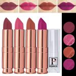 PERPAA Antique Velvet Stick Lipstick, Enreached with Jojoba Oil, Shea Butter Pack of 4 Lipsticks, Shade-Magenta,Pink,Nude,Red Apple