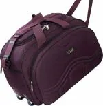 FEDRA Purple Polyester Strolley Duffel Bag - 50 L