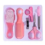 SCENTY Fixlogics 5 In1 Baby Grooming Kit,Portable Baby Grooming Kit for New Born Baby,Hair Brush, Comb,Baby Nail Scissor,Baby Nail Cutter,Tweezer,Nail Filer,Newborn,Infants,Toddlers (Pink)