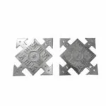 Shubh Sanket Vastu Zinc Four Direction Arrow with Swastik Plate Vastu Correction Positive Energy Set of 2 (Size:- 6x6 Inches)
