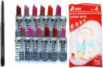 BINGEABLE Balm Super Matte Lipsticks With Mix Soft Cotton Balls Pack (Set Of 3)