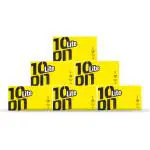 10 on Lite Face Tissue Box - Paper Size 18 X 20 CM - 100 Pulls Per Face tissue box - Pack of 6