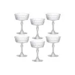 Bormioli Rocco Spa America '20S Fizz Clear Glass Stemware 275 ML Set of 6