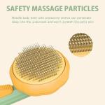 ARDAKI Pet Pumpkin Self Cleaning Slicker Brush for Dogs Cats Puppy Rabbit, Dog Grooming Brush Tool Gently Removes Loose Undercoat, Cat Mats Tangled Hair Slicker Brush for Short & Long Hair