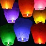 Crazy Sutra Make A Wish Hot Air Balloon Paper Multi colors Sky Lantern Pack of 15