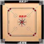 Rkp Black Wood, Plastic, Acrylic Buyerstops Matte Finish Club Carrom Board And Free Boric Powder With Sticker And Carrom Coins, 2 Inch