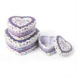 Ez Life Multicolour Tin Heart Shape Tin Container (Pack of 3)