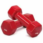 Encanto Vinyl Coated Dumbbells , 6Kg Vinyl Dumbbells Set