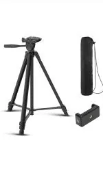 ALF Aluminum Tripod (55-Inch), Universal Lightweight Tripod with Remote Control Mobile Phone Holder Mount & Carry Bag for All Smart Phones, Gopro, Cameras (WT 3130)