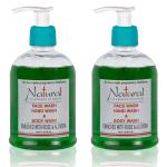 Natural The Essence of Nature Hand Wash, Face Wash and Body Wash 480ML (Pack of 2)