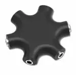 fdealz 5-Way Multi Headphone Audio Splitter Connector Multi Headphone Splitter, 1 Male to 5 Port