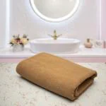 DEEPTI CHANDNA DESIGNS Brown King Size Ultra soft Microfiber Bath Towels 340 GSM,Super Soft, Quick Drying, Fast Water Absorbing for Bath Women/Men, (70x140 Cm)