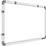 YAJNAS Non Magnetic 1.5X2 Feet, Double Sided Writing White board & Chalkboard Whiteboards (White, Green)