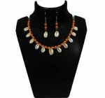 JAYA VISION ENTERPRISES Sea Shell & Yellow Glass Beads Choker Necklace