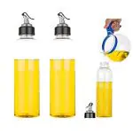 3 LEAF Plastic Oil Dispenser Bottle-1 Liter| Cooking Oil Container| Pack of 2