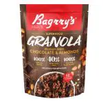 Bagrry’s Superfood Granola Belgian Dark Chocolate & Almonds 400gm Pouch|40% Oats & Quinoa Flakes