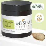 Mystiq Living Green Coffee Blemish Clear Face Scrub (100 GM) Coffee Scrub, Tan Removal Body Scrub, De Tan Pack, Dark Spot Removal, Anti Pigmentation, Skin Brightening & Glowing Skin | Ayurvedic Formulation , For Women & Men