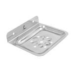 CUROVIT Stainless Steel Soap Dish/Soap Holder for Bathroom/Bathroom Soap Stand Wall Mount in Chrome Finish for Wash Area/Kitchen & Bathroom Fittings.