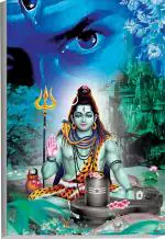 Surmul Multicolor Medium Gods Lord Shiva Ji Removable Sticker