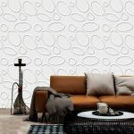 Kayra Decor 3D Wall Panel PVC Diamond Design, White, 19.7 x 19.7 (Pack of 20) Covers 53.9 Sq Feet.