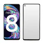 ECMERED Scratch Resistant Matte Tempered Glass For Realme X7 Pro, Realme 8 5G, Realme 8S 5G Matte Glass (Gaming) (Black)