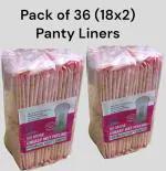 Huzzah Pantyliner for women and girls for intimate hygiene and white discharge - 36 pcs- 180mm Panty liners with wings