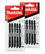 Makita 10 Piece - T Shank Wood Jigsaw Blades For Jig Saws - Fast & Straight Cuts For Soft Wood & PVC - 4