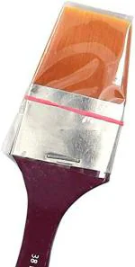 Qatalitic Flat Chapta Golden Synthetic Hair Painting Brushes (Taklon) - 38Mm Multicolor Paint Brush Sets