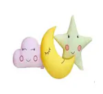Oscar home Cloud Moon and Star Cushions / Nursery Decor Pillows / Unisex babies pillows / baby shower gift (Set of three)