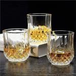 Saaikee Whiskey Glass Set of 6 Old Fashioned Glassware for Scotch Cocktail Multipurpose Use (300 ML)